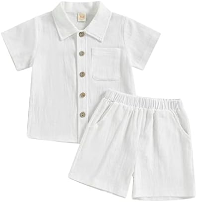 Hoanselay Baby Boy Cotton Linen Set