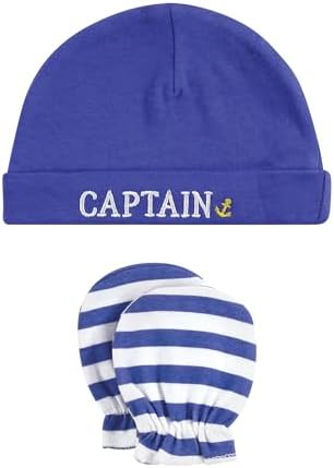 Cotton Cap Scratch Mitten Set for Babies