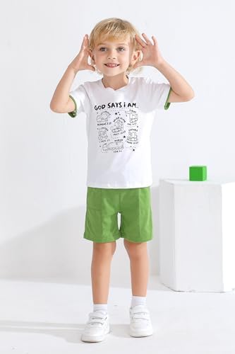 YOUNGER TREE dinosaurDOTM Toddler Boys Summer Set