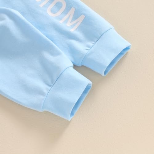 Newborn Baby Boy First Moms Day Outfit - Funny Letters Set