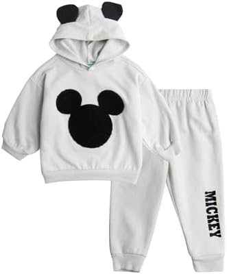 Disney Baby Boys Jogger Set - 2 Piece Mickey Mouse Kids Fleece sweater set