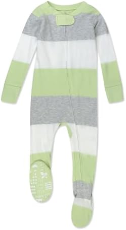 HonestBaby Organic Cotton Footed Pajamas for Baby Boys