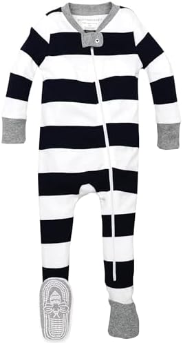 Burts Bees - Organic Cotton Pajamas for Boys - Zip-Front Sleepers
