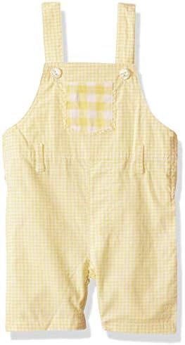 Perfect Fit for Baby Boys Overalls Gingham Style with Handy Snap Closure