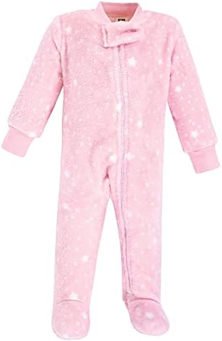 Hudson Baby Flannel Plush Blanket Sleepers for Girls