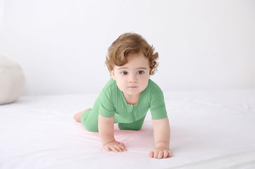 bamboo rayon footless romper with double zipper sleepers for baby boys girls