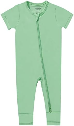 bamboo rayon footless romper with double zipper sleepers for baby boys girls