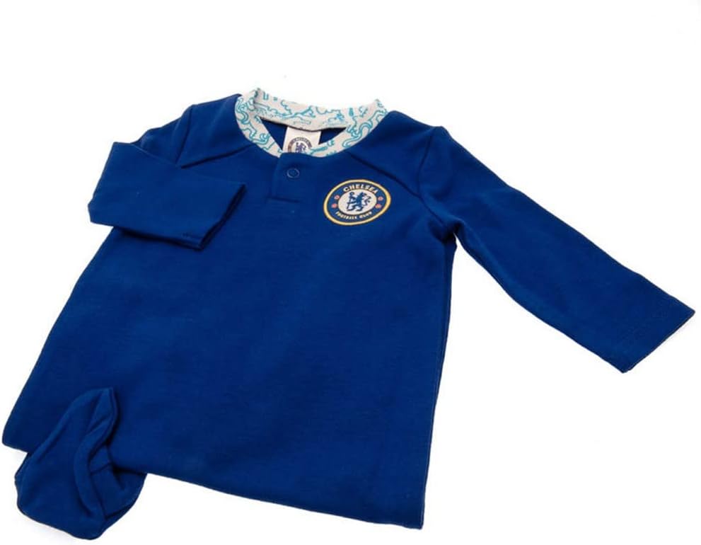 Chelsea FC Baby Long-Sleeve Sleepers Royal BlueWhite