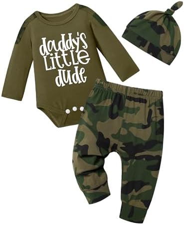 Newborn Baby Boy Camo Set Soft Trendy Perfect for All Seasons