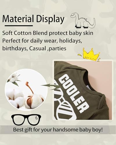 NZRVAWS Newborn Baby Boy Clothes Outfits - Unique Letter Print Romper Pants Set