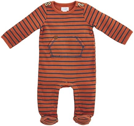 Mud Pie Baby-Boys Waffle Striped Sleepy