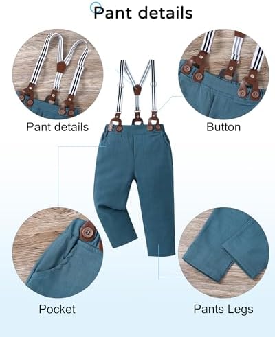 YALLET Toddler Formal OutfitComfortable Formal DressGentleman Style
