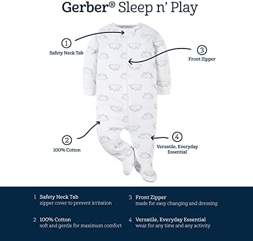 Four gerber footies for growing boys