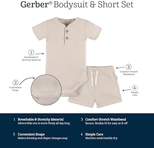 Gerber Baby Bodysuit Short Set