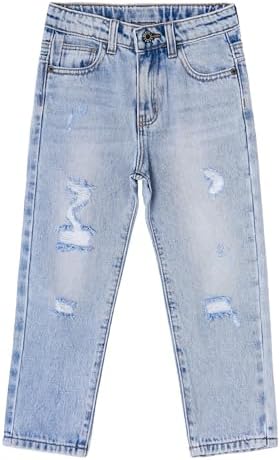 Adjustable Ripped Jeans for Baby Toddler Soft Cotton Fun Style