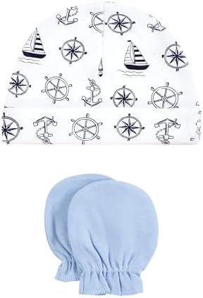 Cotton Cap Scratch Mitten Set for Babies