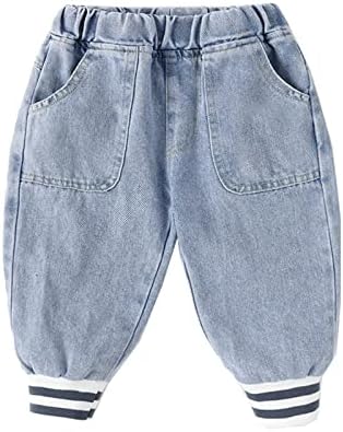 Patchwork Striped Jeans Pants for Kids
