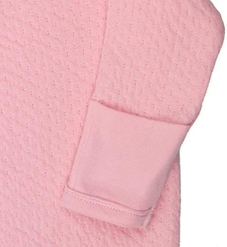 HonestBaby Organic Cotton Matelasse Kimono Coverall Pink 6-9 Months