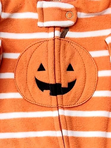 Carters Infant Boys Orange Striped Halloween Sleeper 3 Months