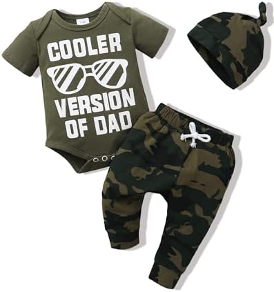 NZRVAWS Newborn Baby Boy Clothes Outfits - Unique Letter Print Romper Pants Set