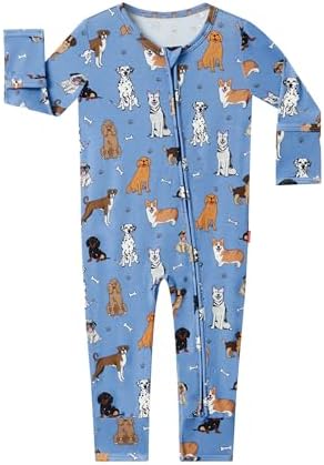 EASWEET Bamboo Viscose Pajama for Baby Zipped Diaper friendly