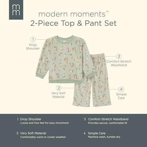 Modern Moments by Gerber Toddler Pajama Set - bunny fleece