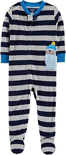 Carters Toddler Boys Striped Walrus Block Big Blankie Sleepie