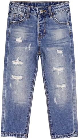 Elastic Ripped Jeans for Kids