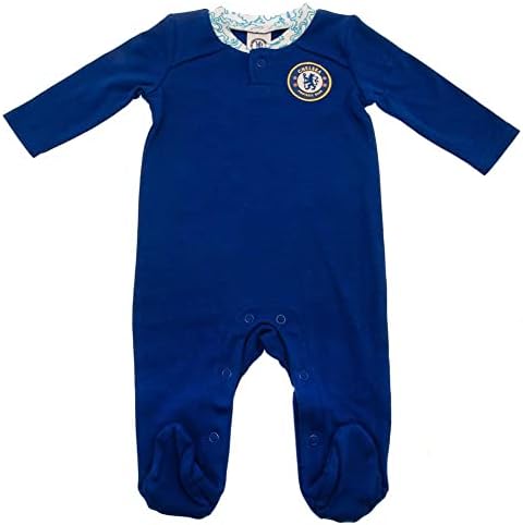Chelsea FC Baby Long-Sleeve Sleepers Royal BlueWhite