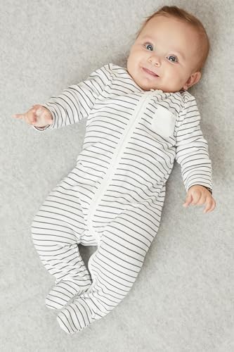 MORI Baby Unisex Pajamas Sleepsuit 4-Piece Set with Two-Way Zip