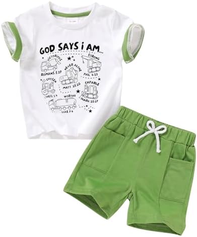 YOUNGER TREE dinosaurDOTM Toddler Boys Summer Set