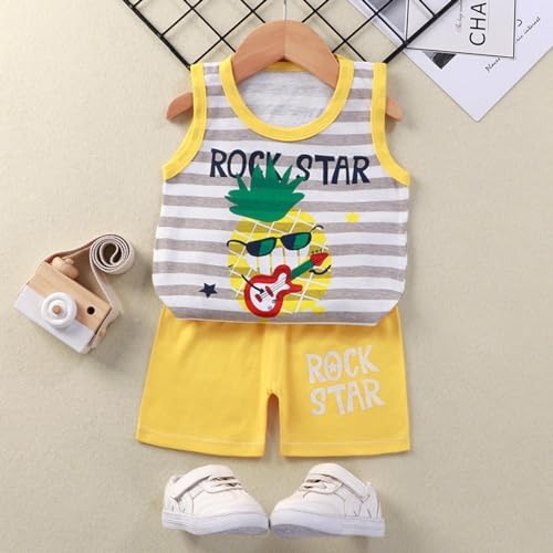 Vagefun Toddler Boy Summer Clothes - Dinosaur Tank Top Shorts Set