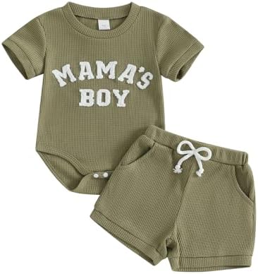 MERSARIPHY Newborn Baby Boy Summer Clothes Mamas Romper Shorts Set