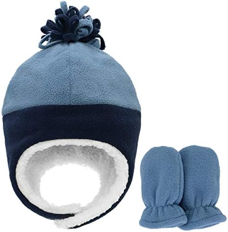 Zando Cuddles Sherpa Lined Winter Hat Mitten Set for Baby