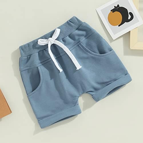 Bagilaanoe Elastic Waist Shorts for Baby Boys Summer Solid Bottoms