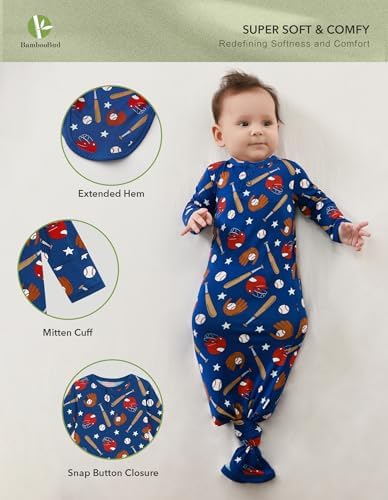 BambooBud Knotted Gown for Newborn Boys