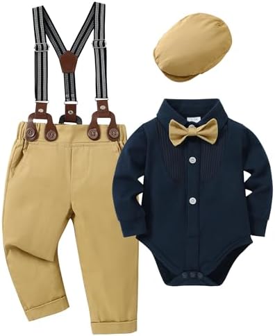 Luxury Baby Boy Tuxedo Set with Bow-Tie Design