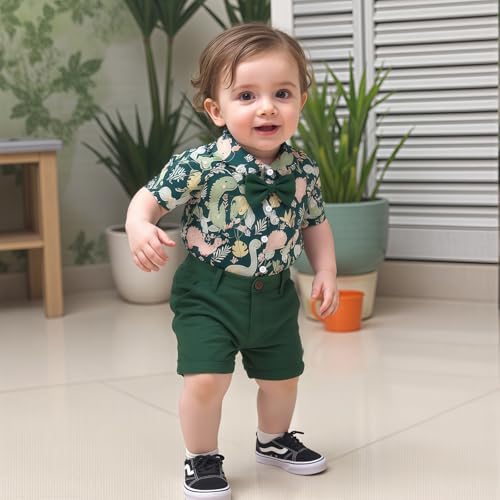 Dinosaur Print Toddler Shorts Set