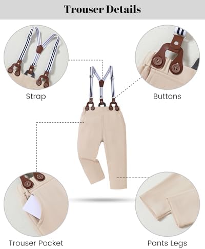 Perfect for Weddings Formal Toddler Suits with suspenders and bow ties