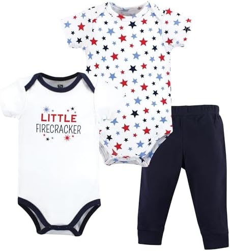 Hudson Baby Firecracker - Unisex Cotton Bodysuit Pant Set
