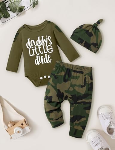 Newborn Baby Boy Camo Set Soft Trendy Perfect for All Seasons
