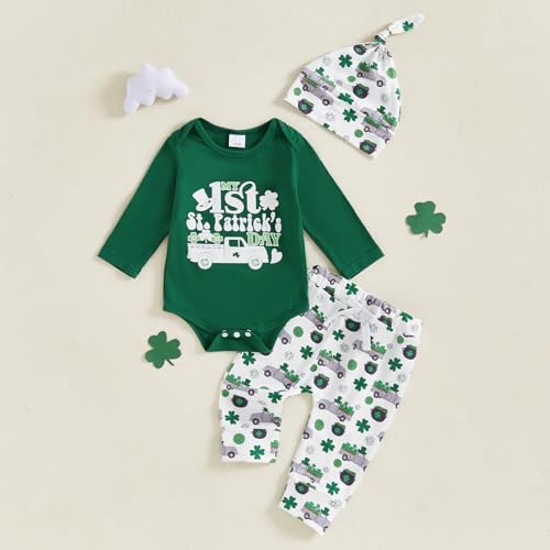 St Patricks Day Newborn Boys Outfit Set