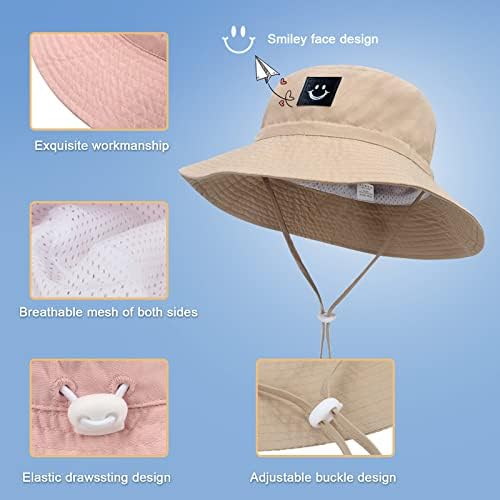 Smile Face Bucket Hat for Toddler Baby UPF 50 Sun Protection