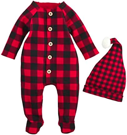 Mud Pie Baby Unisex Sleep Sleeper Buffaloe Check Soft and Cozy