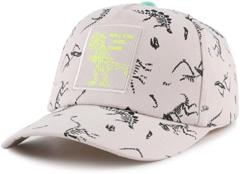 Adjustable Toddler Hats with Dinosaur Pattern