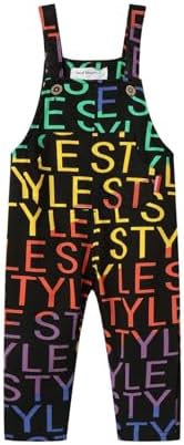 Mud Kingdom Kids Overalls with Adjustable Length and Cute Stars Print