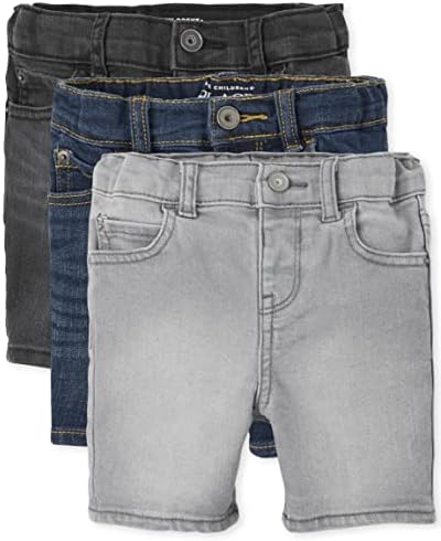 The Childrens Place Boys and Toddlers Stretch Denim Shorts