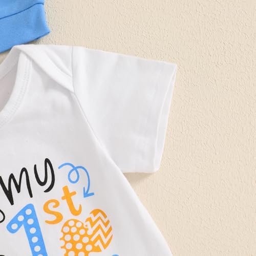 Easter Baby Boys Wall-E Carrot Letter Print Romper Set