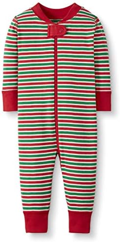 Moon and Back Unisex Babies Holiday 100 Cotton Footless Pajamas