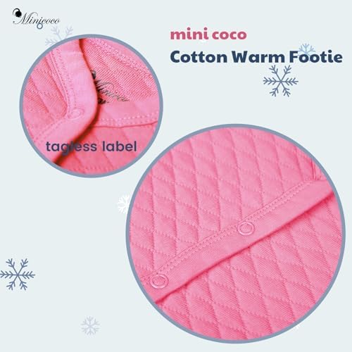 Minicoco Unisex Baby Footie Jumpsuit for Autumn Winter